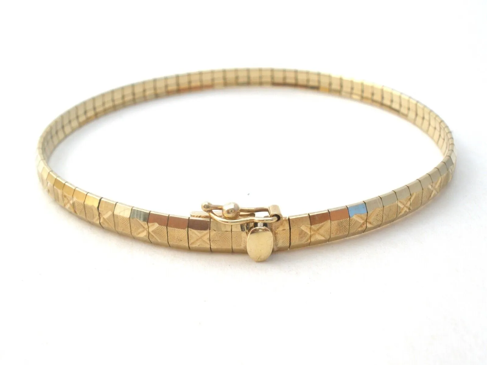 10K Gold Flexible Bangle Bracelet Vintage