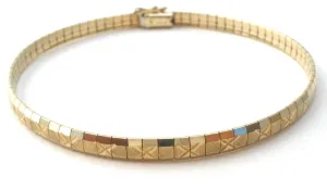 10K Gold Flexible Bangle Bracelet Vintage