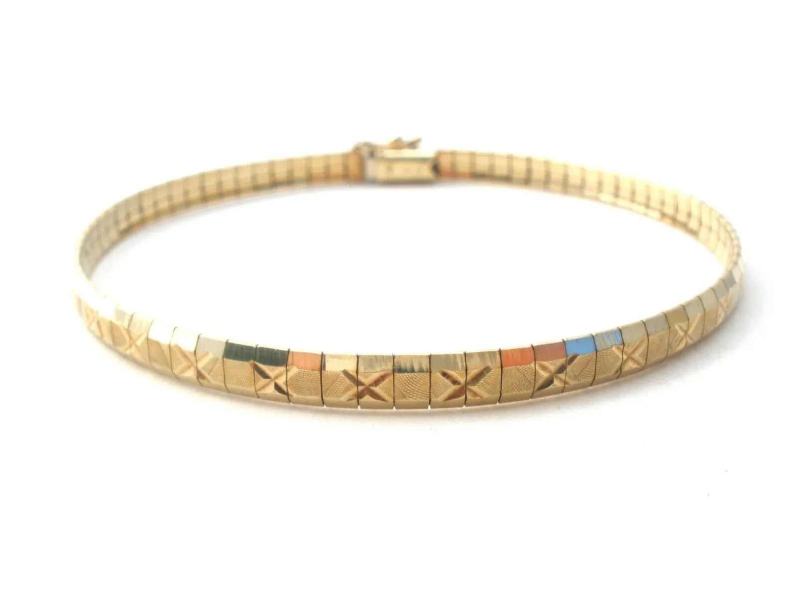 10K Gold Flexible Bangle Bracelet Vintage
