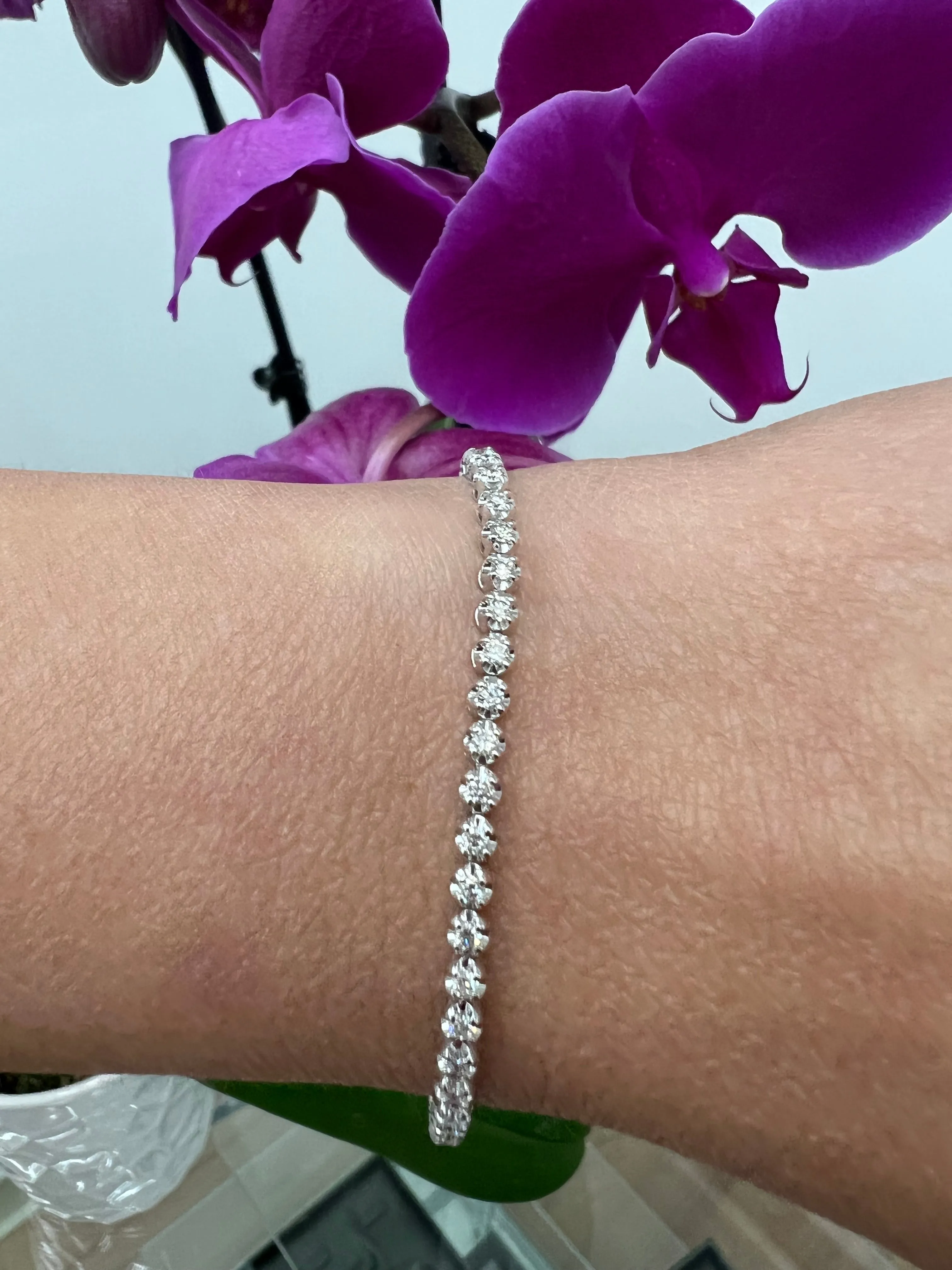 5CT Tennis Bracelet Round Cut