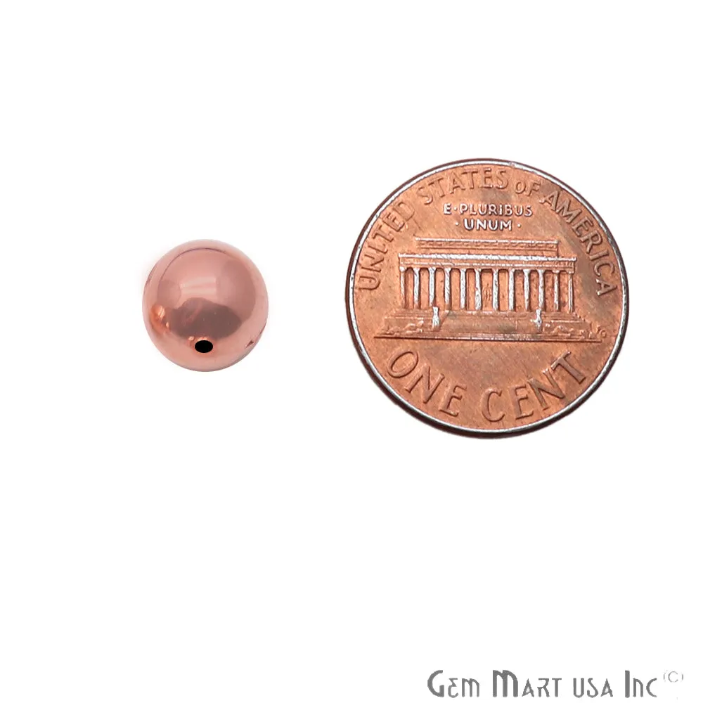 5pc Lot Bead Finding 8mm Round Ball Jewelry Making Charm (Pick Your Plating)