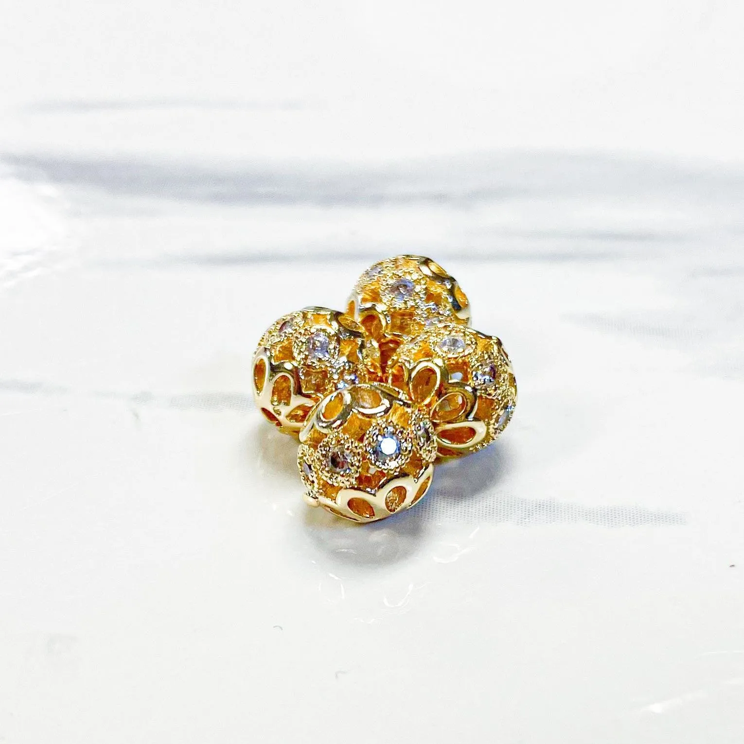8mm Micro Pave CZ Beads (Sold by the Piece)
