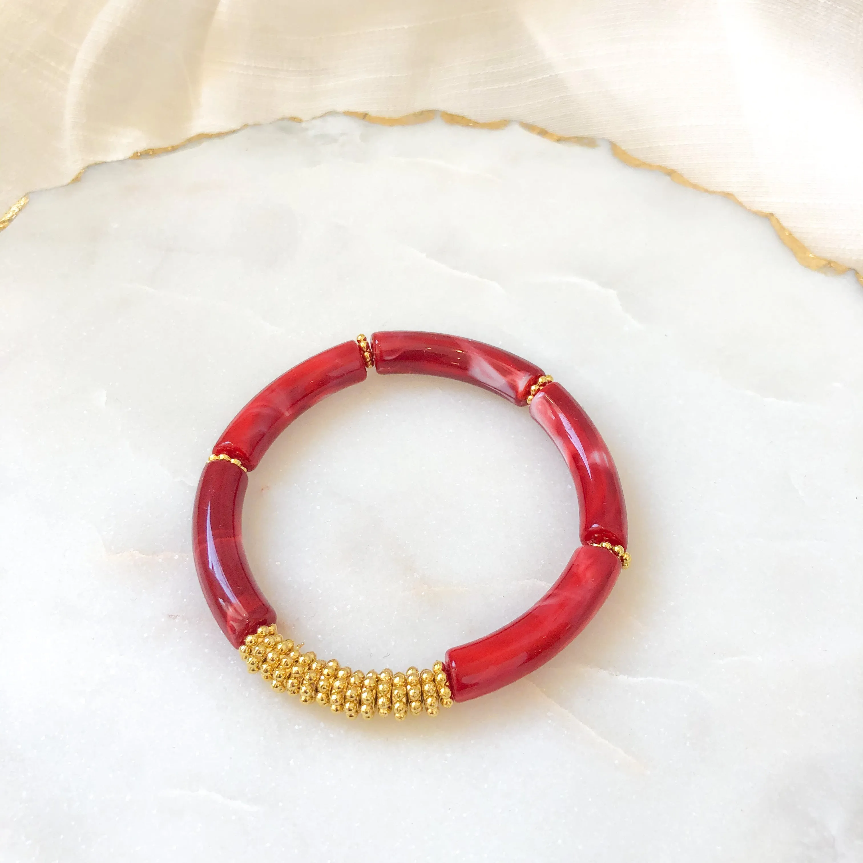 Acrylic Bamboo Bracelet (6mm)