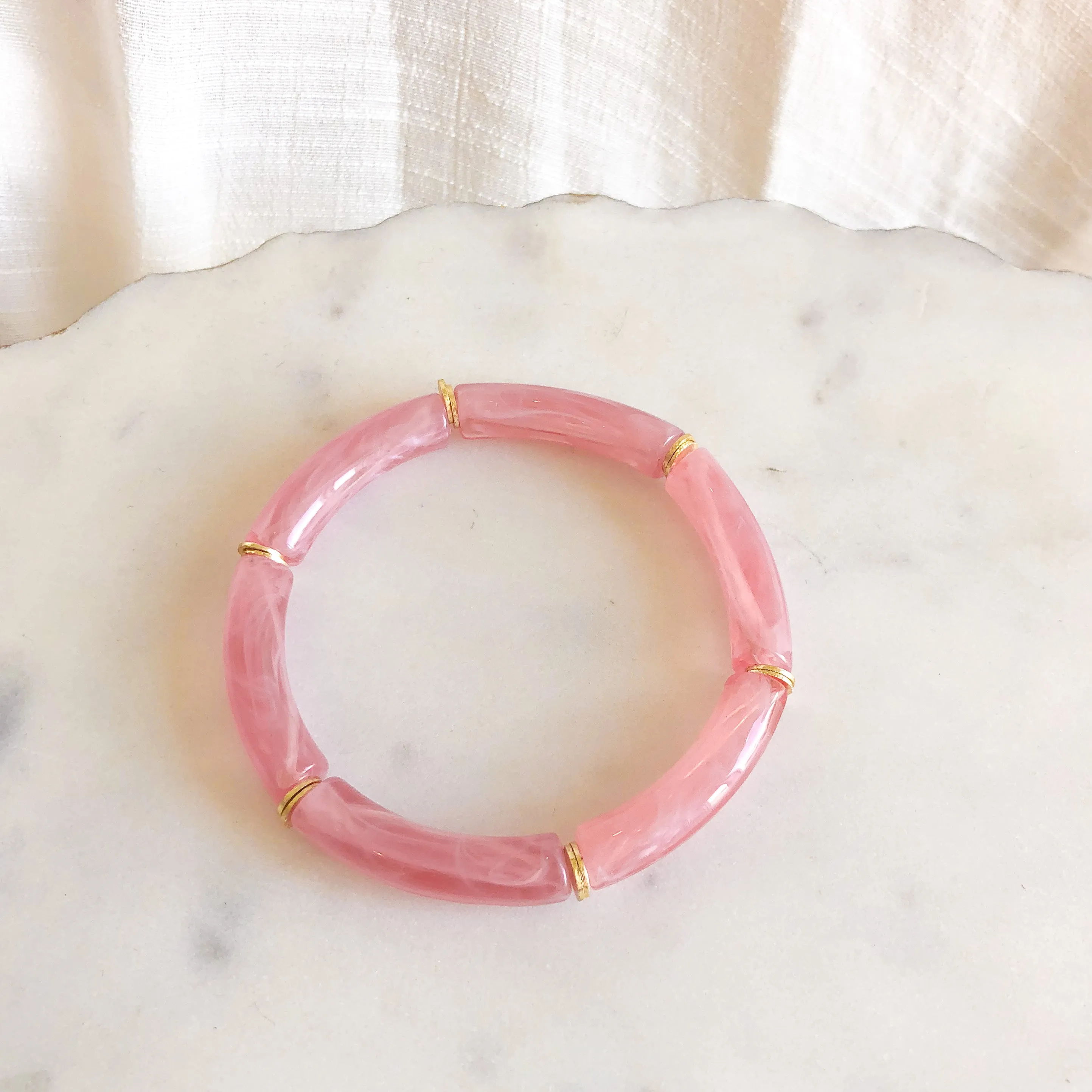 Acrylic Bamboo Bracelet (6mm)