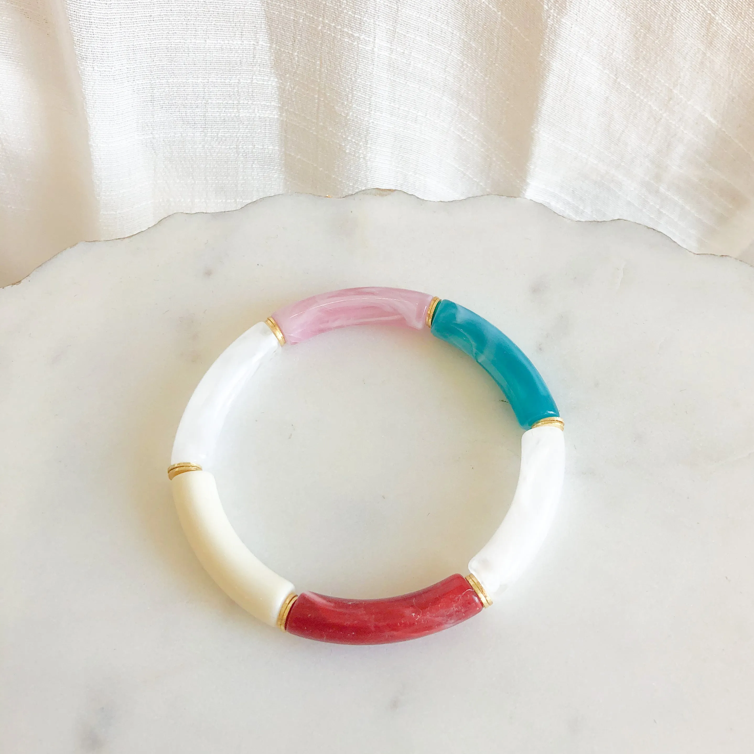 Acrylic Bamboo Bracelet (6mm)