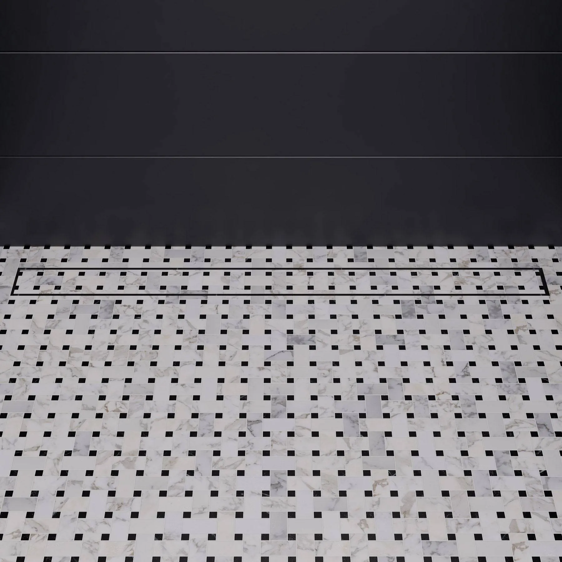 ALFI Brand ABLD36A 36" Modern Stainless Steel Linear Shower Drain without Cover
