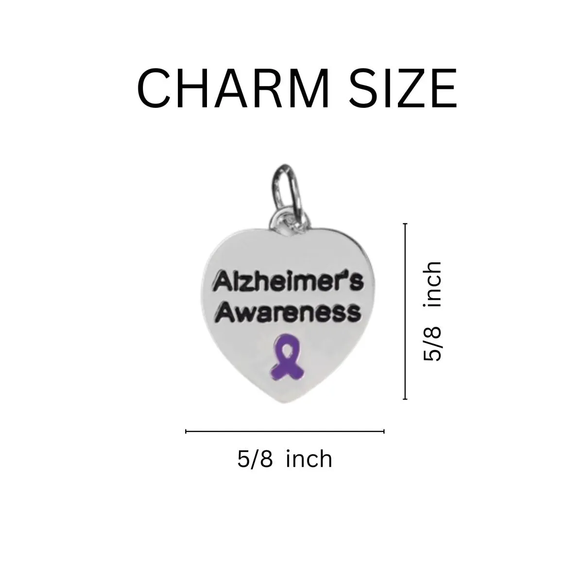 Alzheimer's Awareness Heart Leather Cord Bracelets