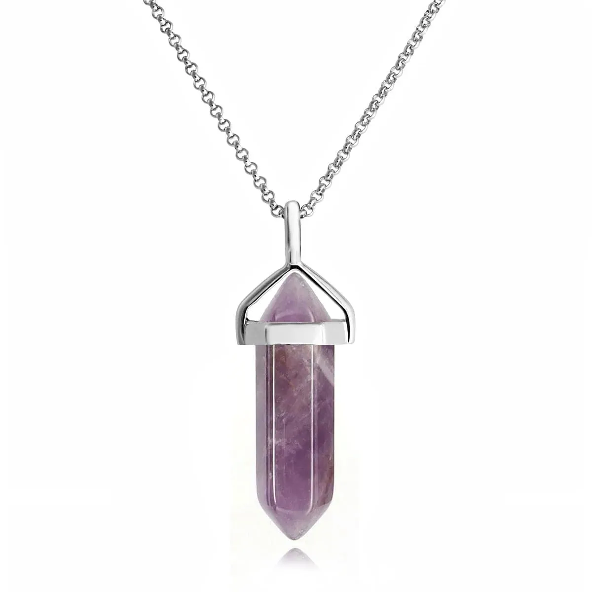 Amethyst Genuine Gemstone Necklace