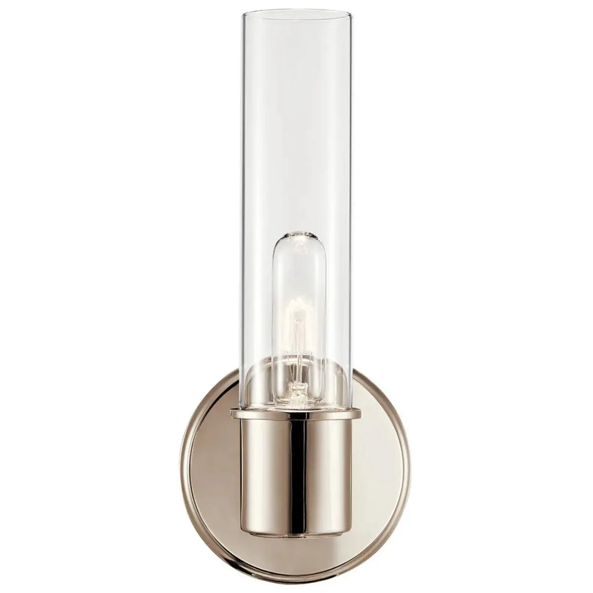 Aviv 13" 1-Light Wall Sconce, Polished Nickel Finish