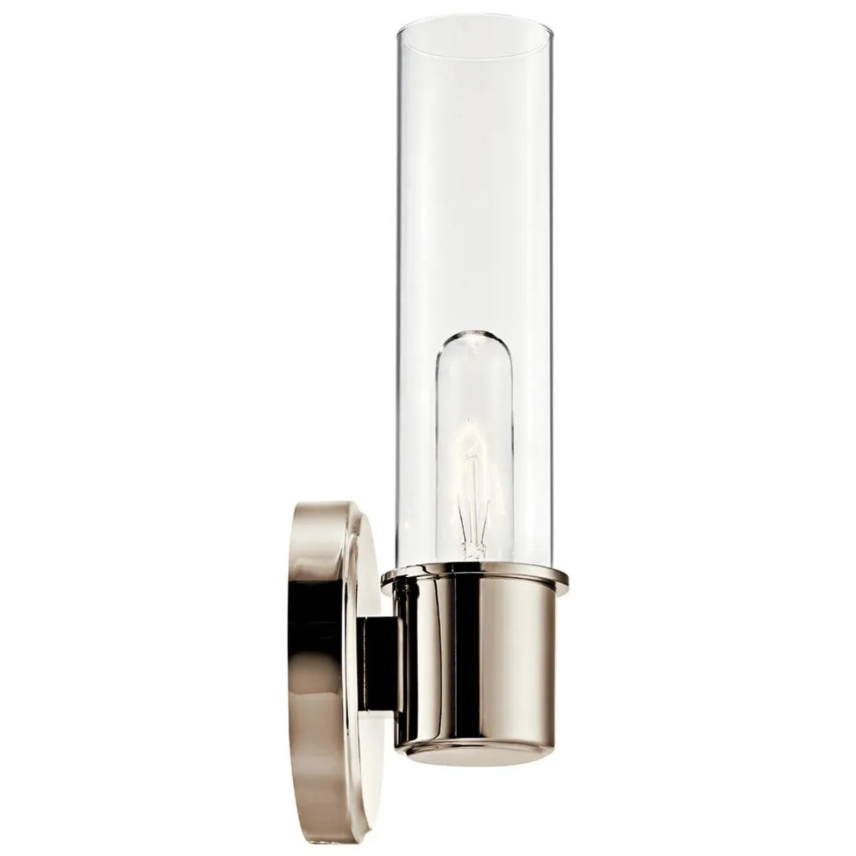 Aviv 13" 1-Light Wall Sconce, Polished Nickel Finish
