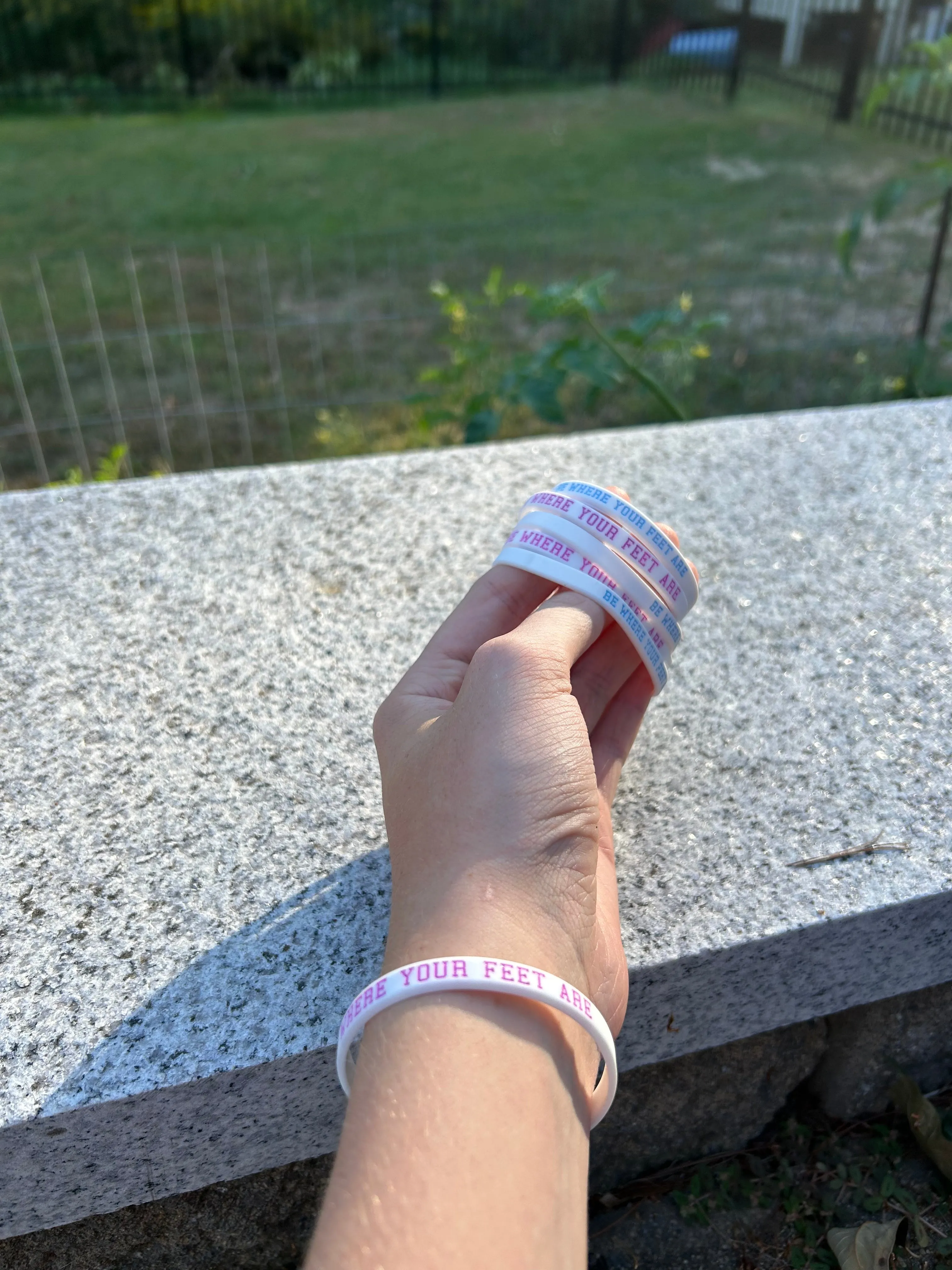 Be Where Your Feet Are Bracelets (Available Individually or in Bulk)