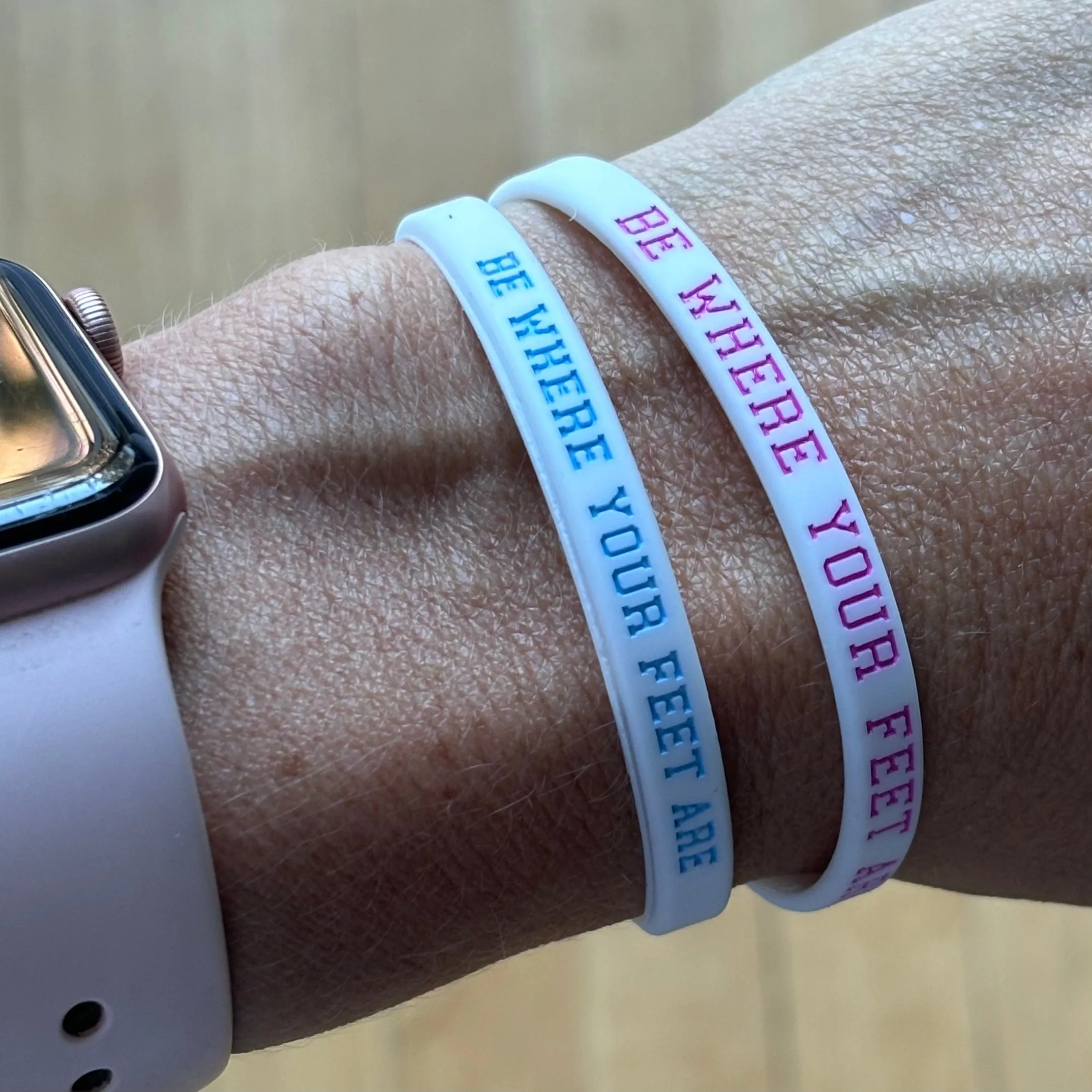 Be Where Your Feet Are Bracelets (Available Individually or in Bulk)