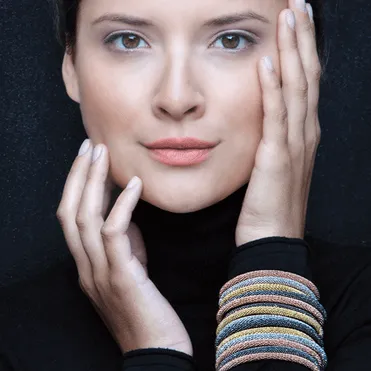 Black Gold Plated Small Mesh Bracelet