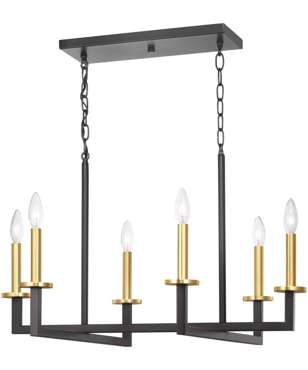 Blakely 6-Light Modern Chandelier Light Graphite