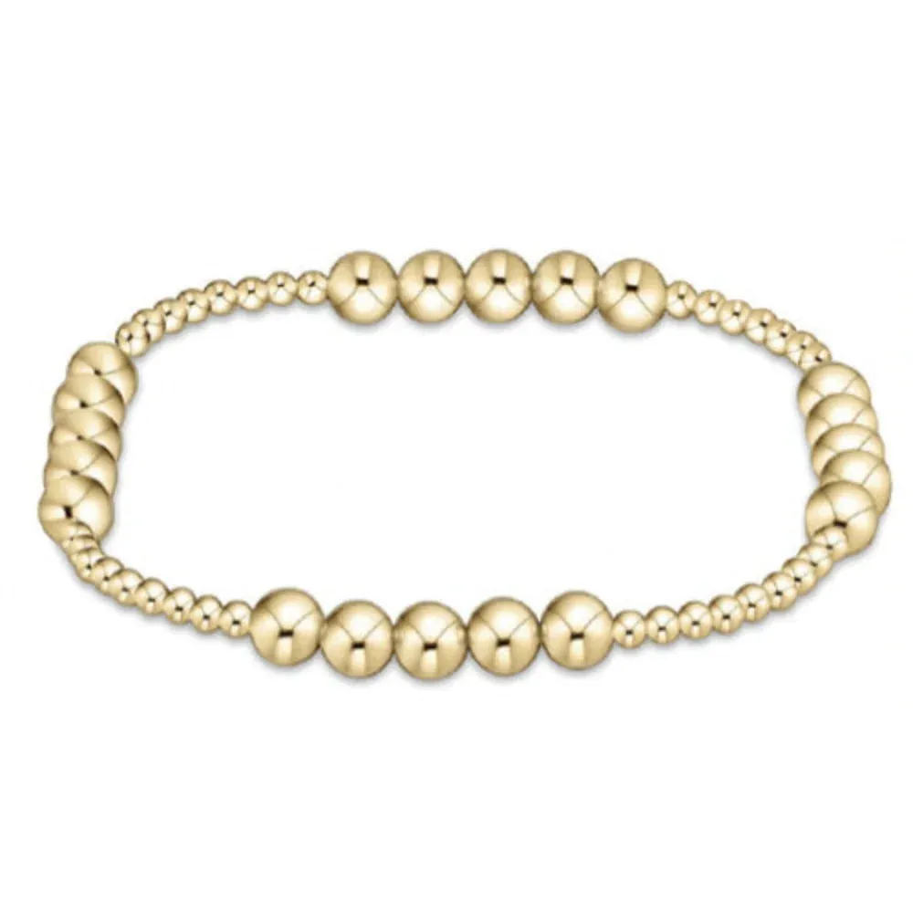 Blissful Pattern Bead Bracelet - Gold