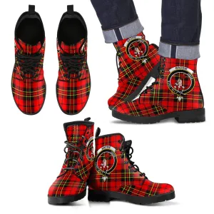 Brodie Modern Tartan Clan Badge Leather Boots
