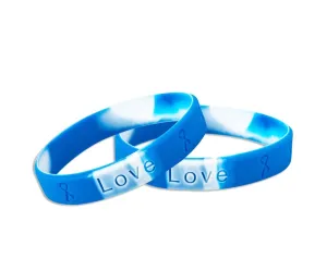Child Blue & White Awareness Silicone Bracelet Wristbands
