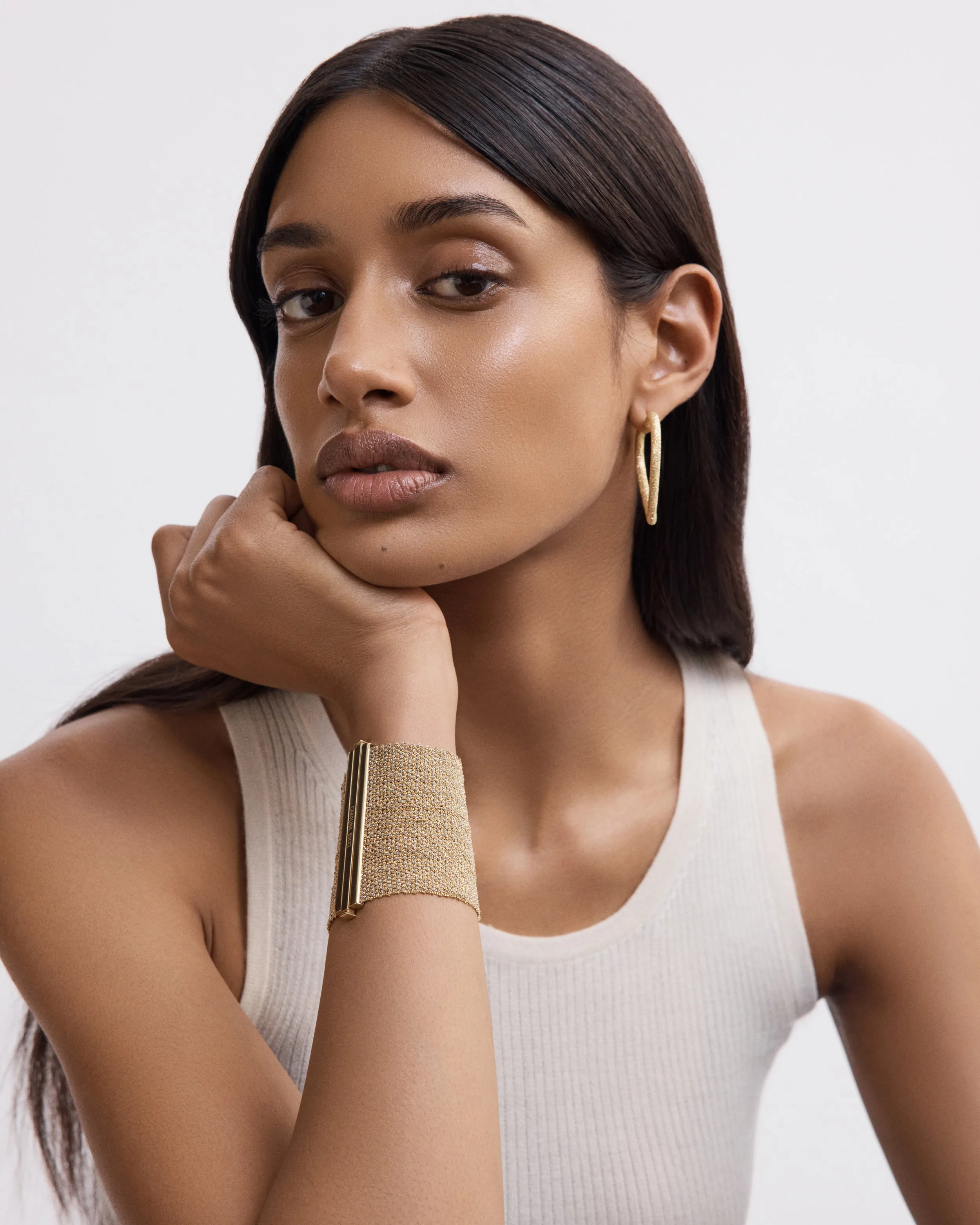 Classic All Gold 6cm Woven Bracelet