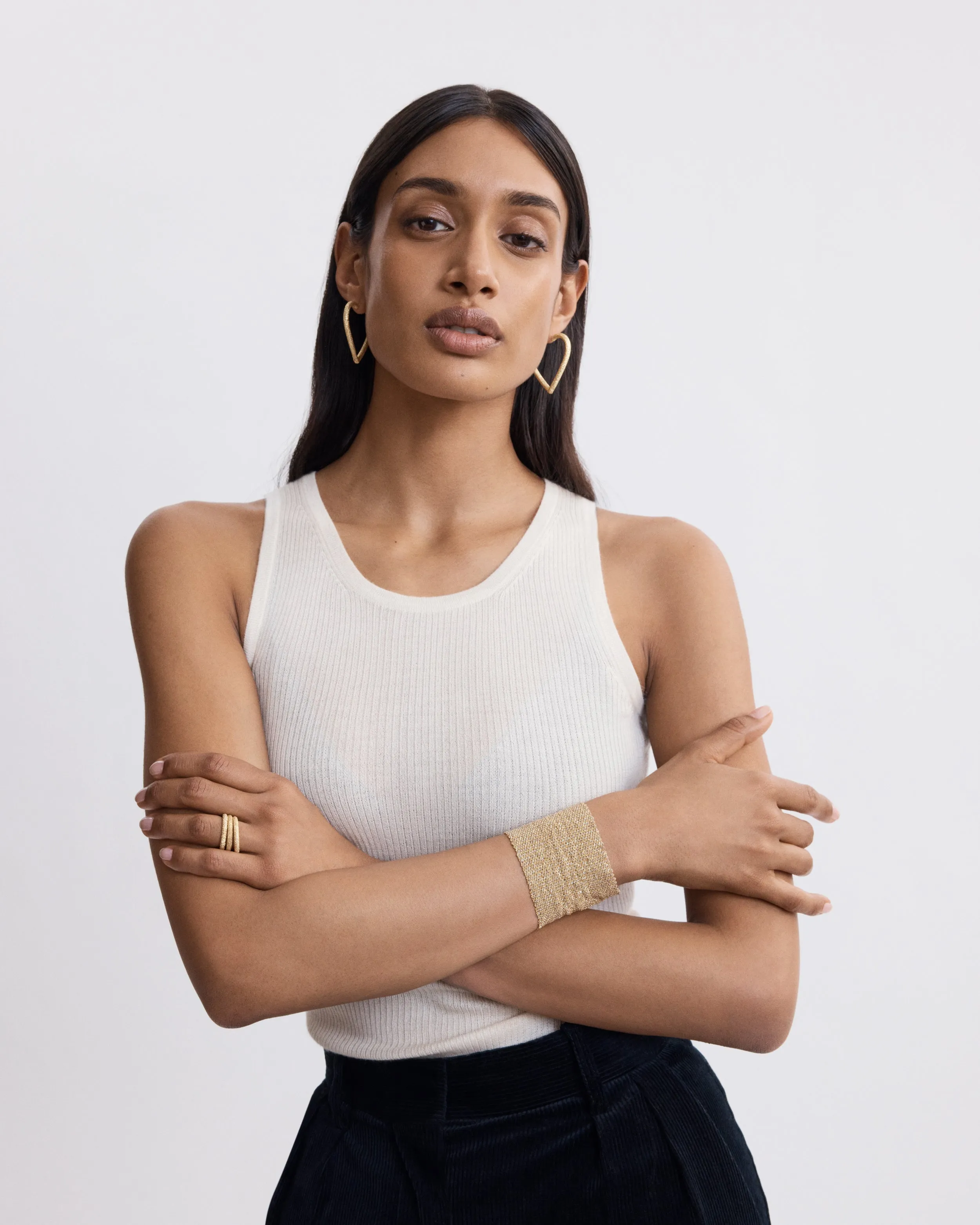 Classic All Gold 6cm Woven Bracelet