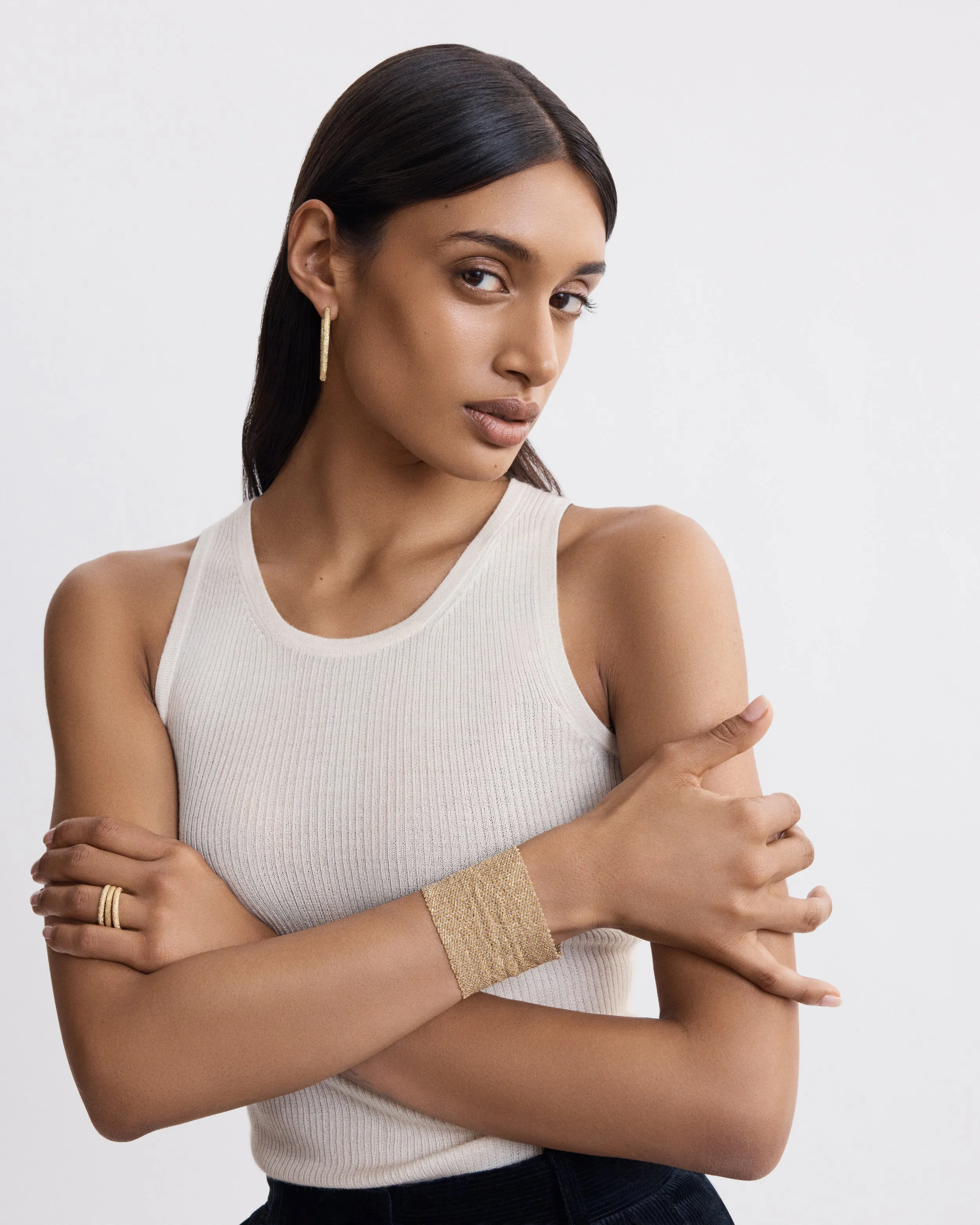 Classic All Gold 6cm Woven Bracelet