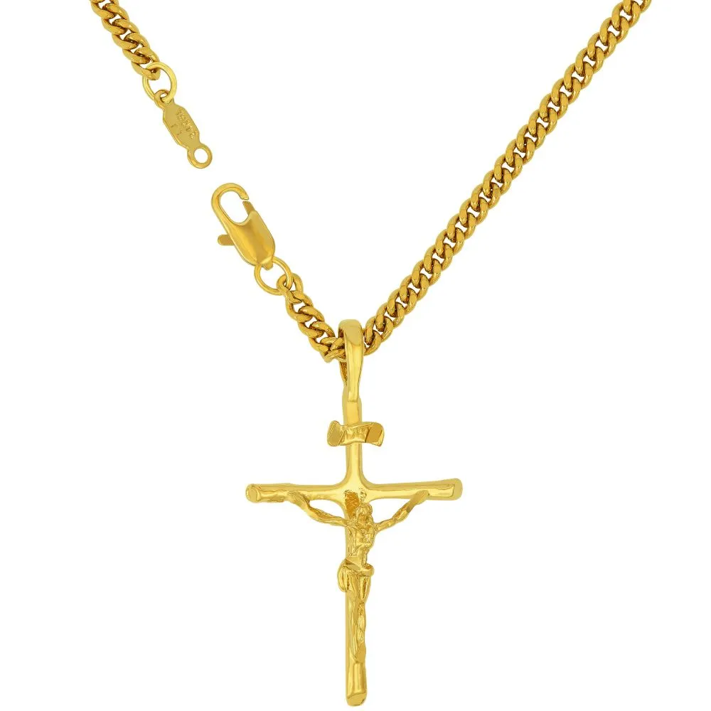 Classic Jesus Crucifix (with or without Pendant Chain)