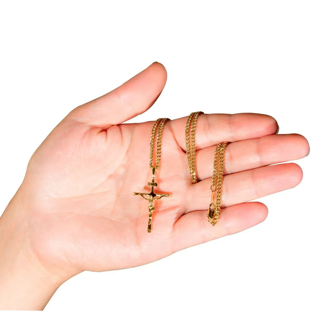 Classic Jesus Crucifix (with or without Pendant Chain)