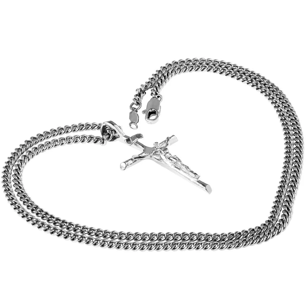 Classic Jesus Crucifix (with or without Pendant Chain)