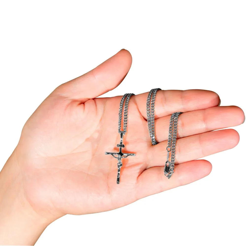 Classic Jesus Crucifix (with or without Pendant Chain)