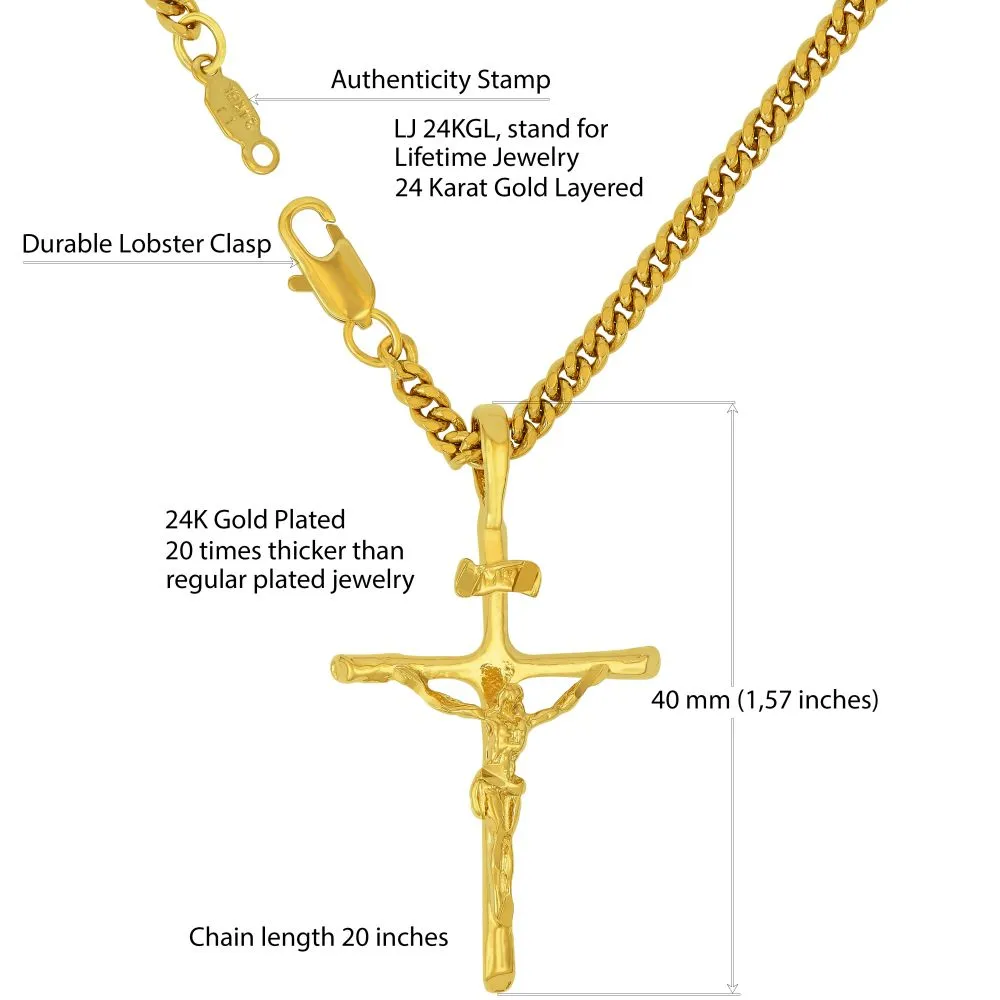 Classic Jesus Crucifix (with or without Pendant Chain)