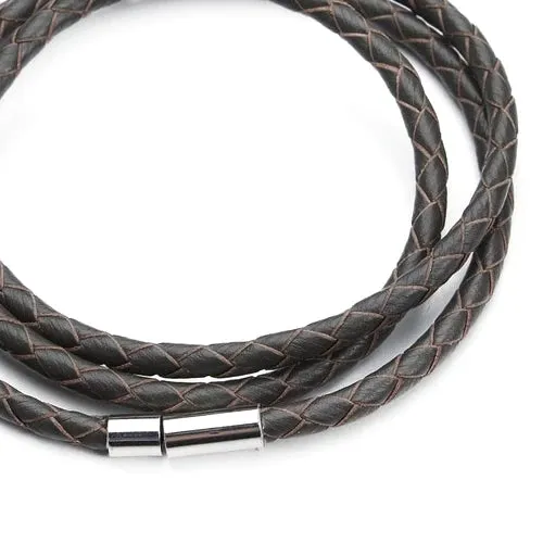 Classy Men Grey Multi-Layer Leather Bracelet