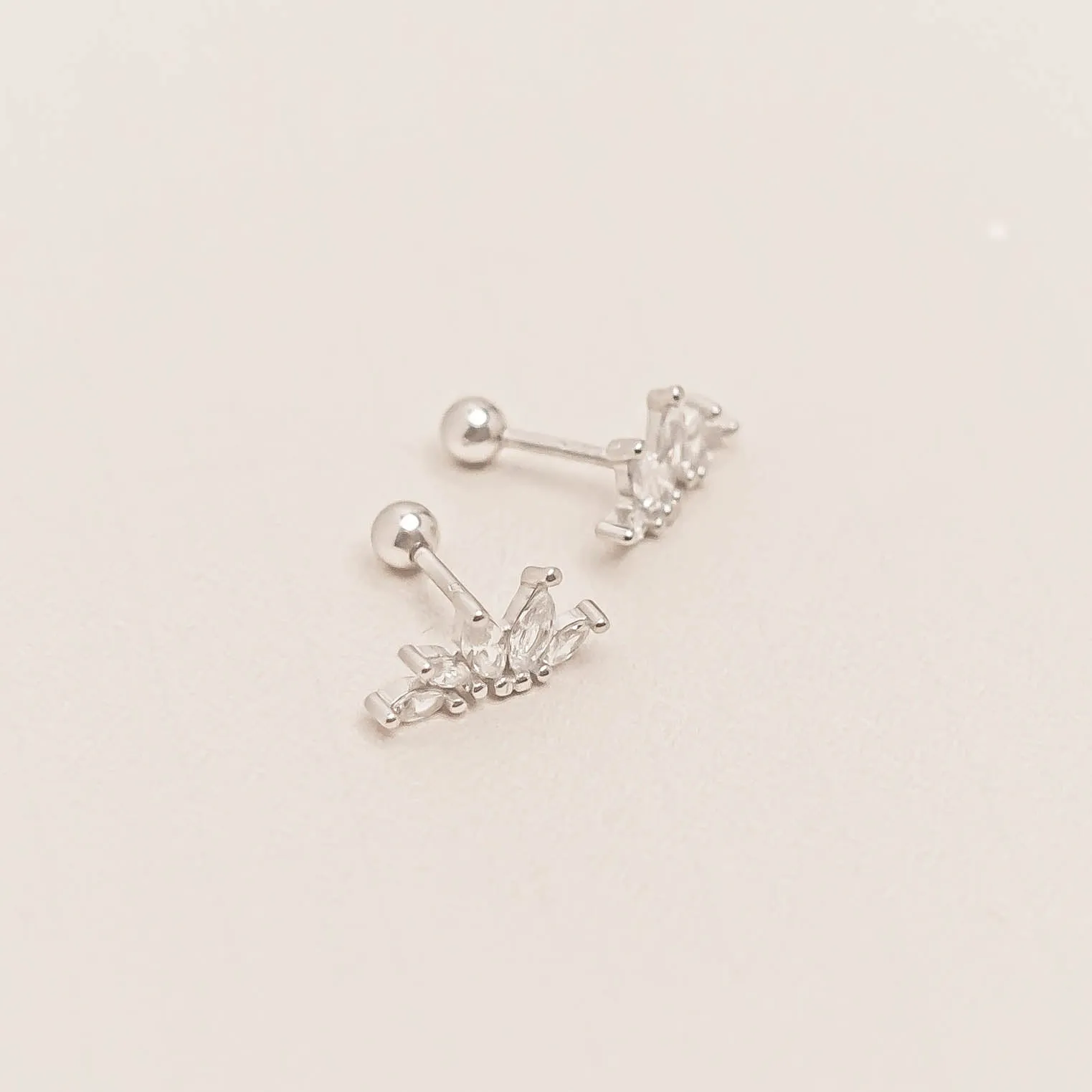 Coronet Barbell Earrings