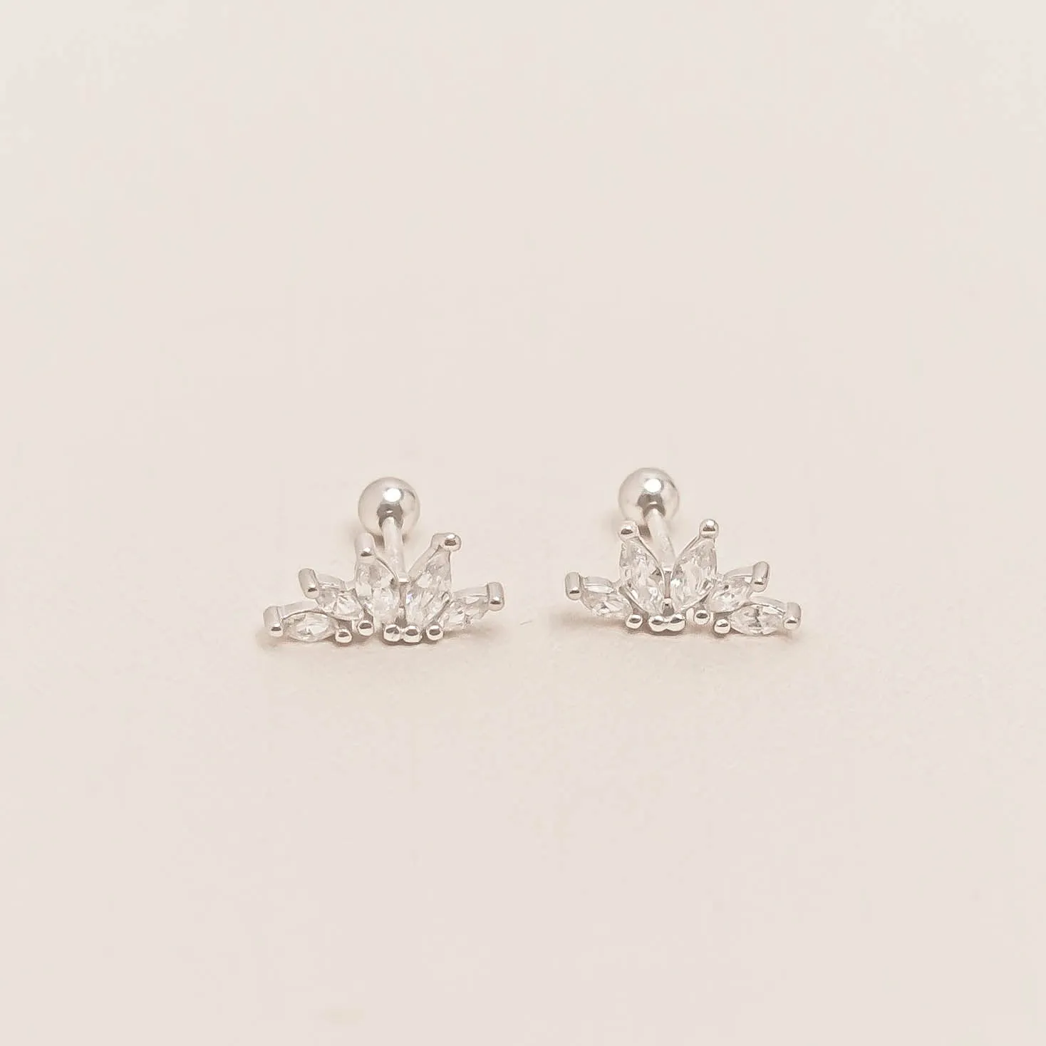Coronet Barbell Earrings