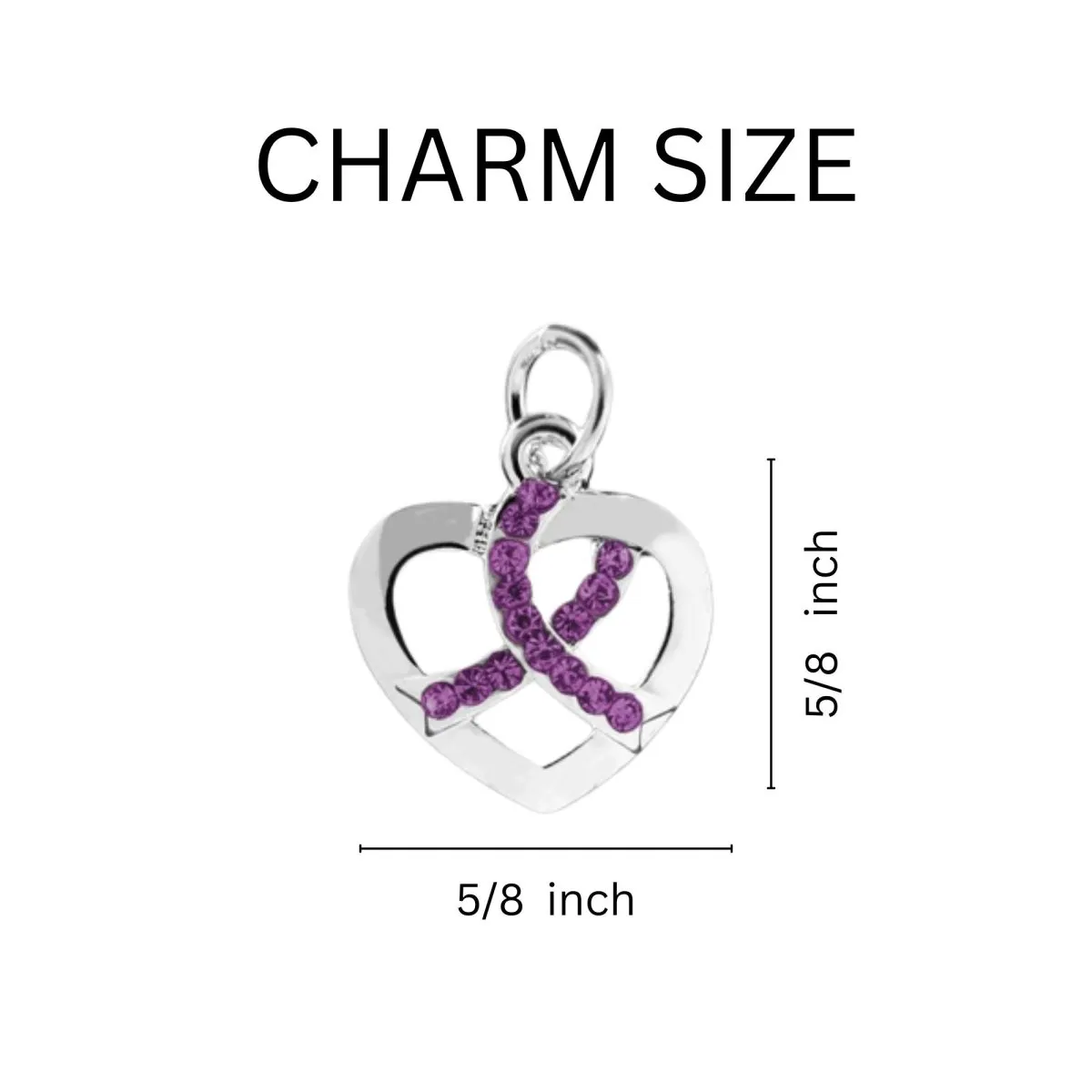 Crystal Heart Purple Ribbon Leather Cord Bracelets