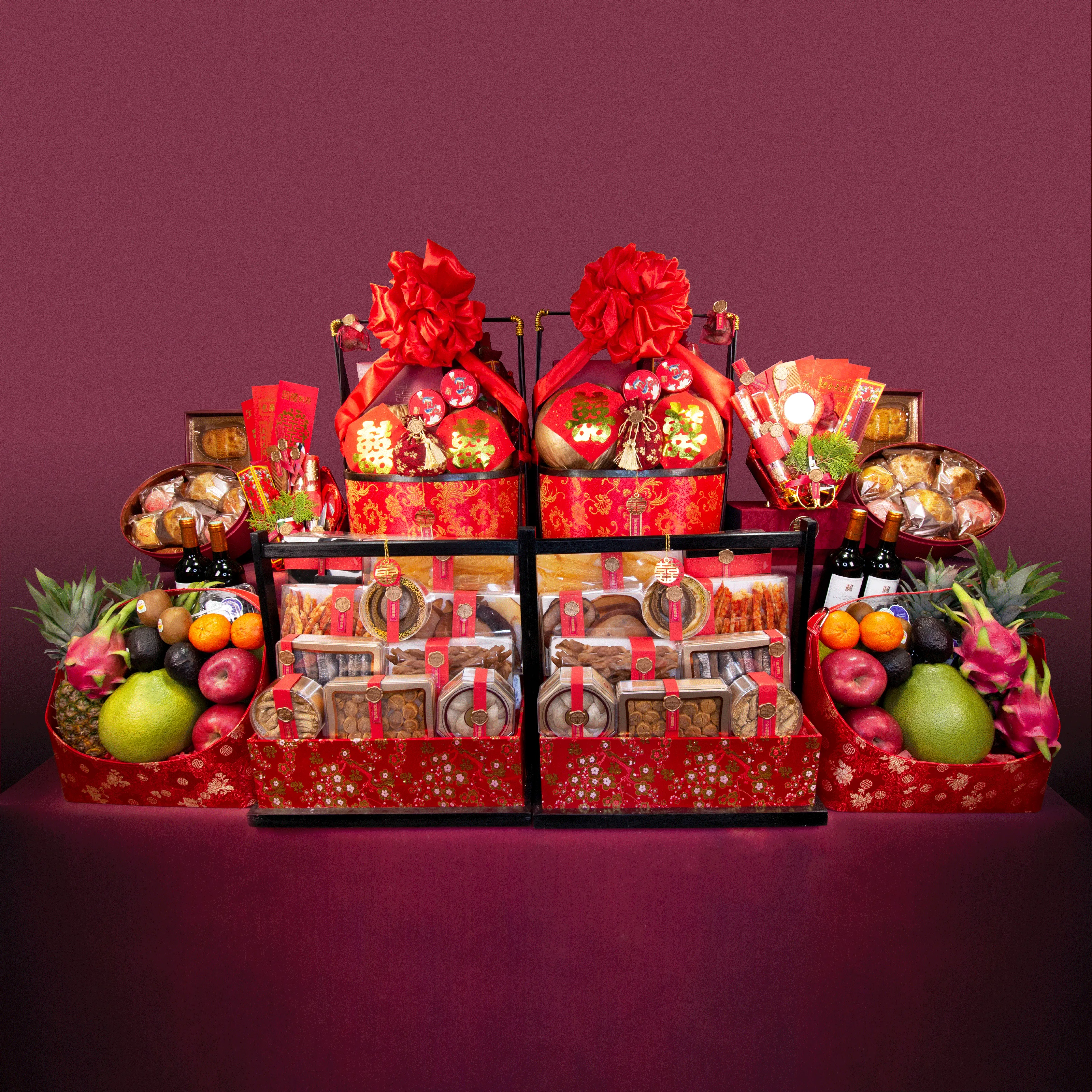 DRAGON AND PHOENIX 10-styles Chinese Wedding Hamper Package