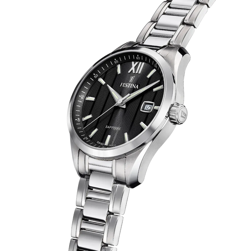 Festina Swiss Made Stainless Steel Analog Mens Watch I Model F20026/4 Quartz Movement