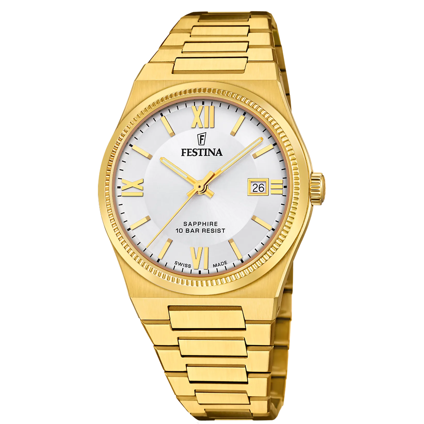 Festina Swiss Made Stainless Steel Analog Mens Watch I Model F20038/1 Quartz Movement