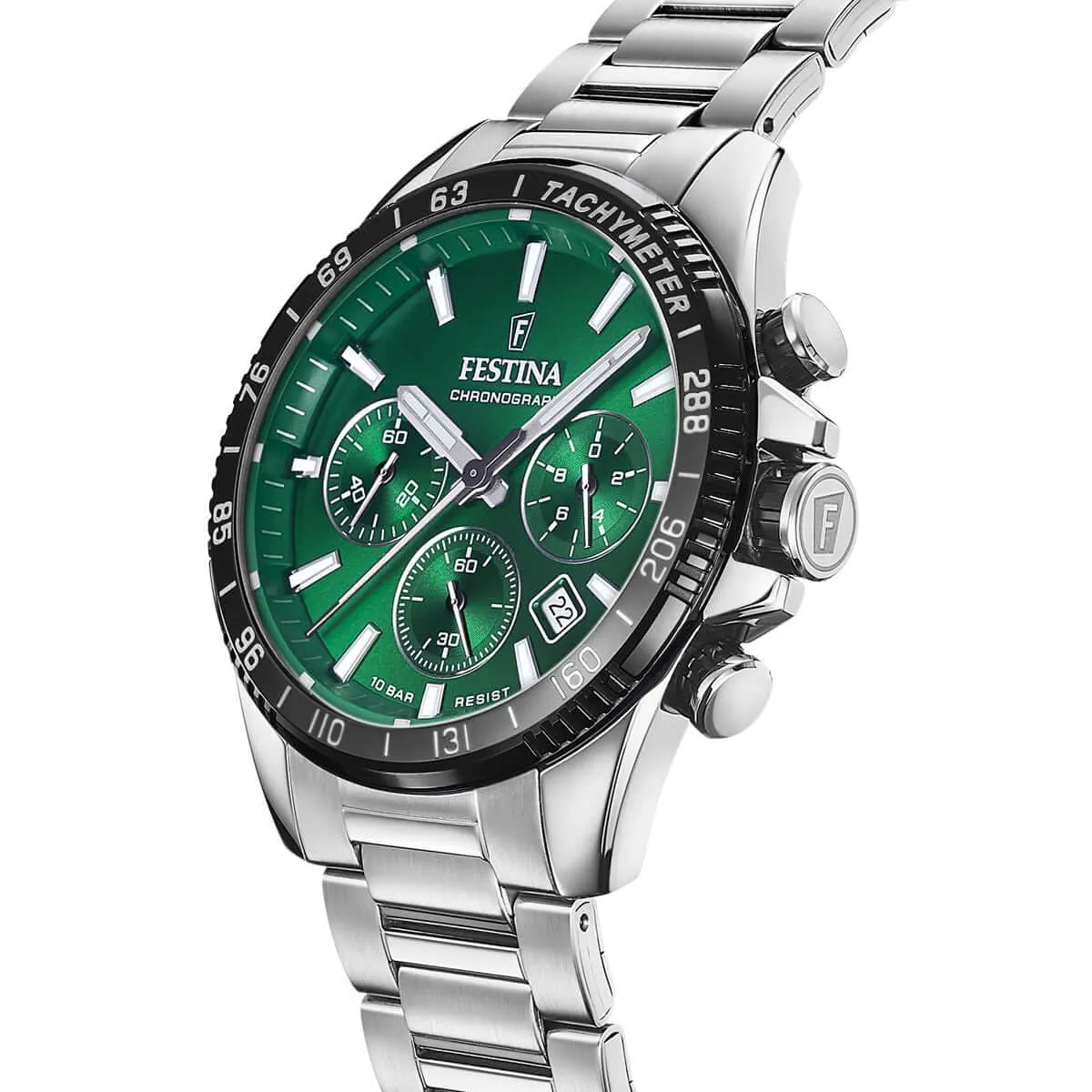 Festina Timeless Chronograph Stainless Steel Chronograph Mens Watch I Model F20560/4 Quartz Movement