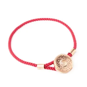 FESTIVAL TIME! 65%  DISCOUNT 18ct Rose Gold Vermeil Jaguar Pattern Caring Bracelet