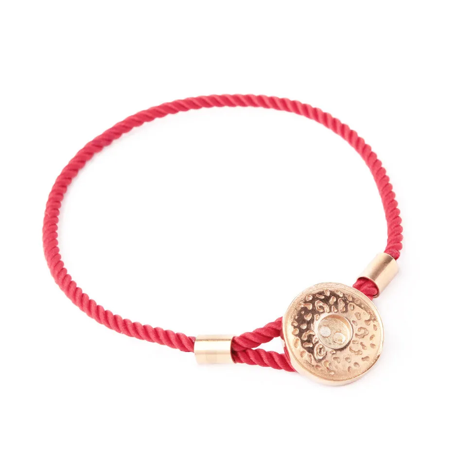 FESTIVAL TIME! 65%  DISCOUNT 18ct Rose Gold Vermeil Jaguar Pattern Caring Bracelet