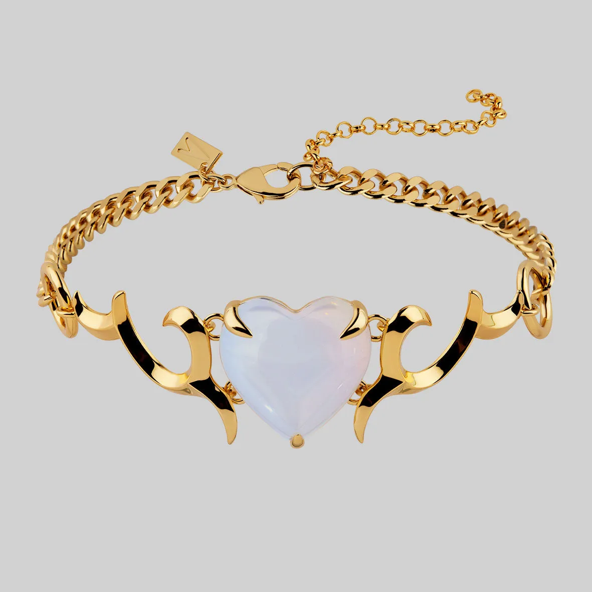 GALACTIC. Cosmic Waves Heart Choker - Gold