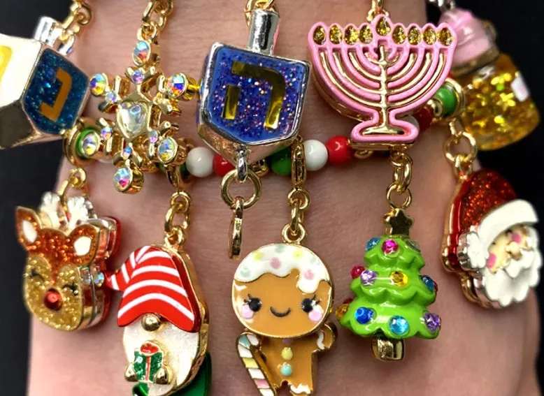 Gold Swivel Christmas Gnome Charm