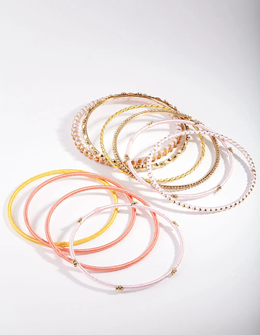 Gold Thread & Bead Bracelet 12-Pack