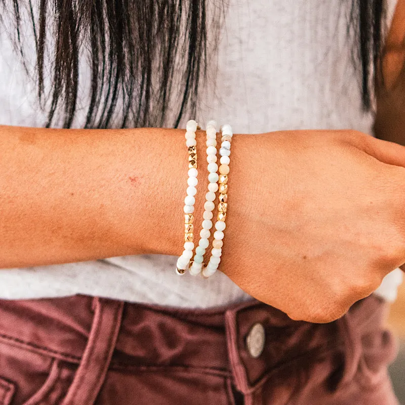 Green Stone Bracelet Set