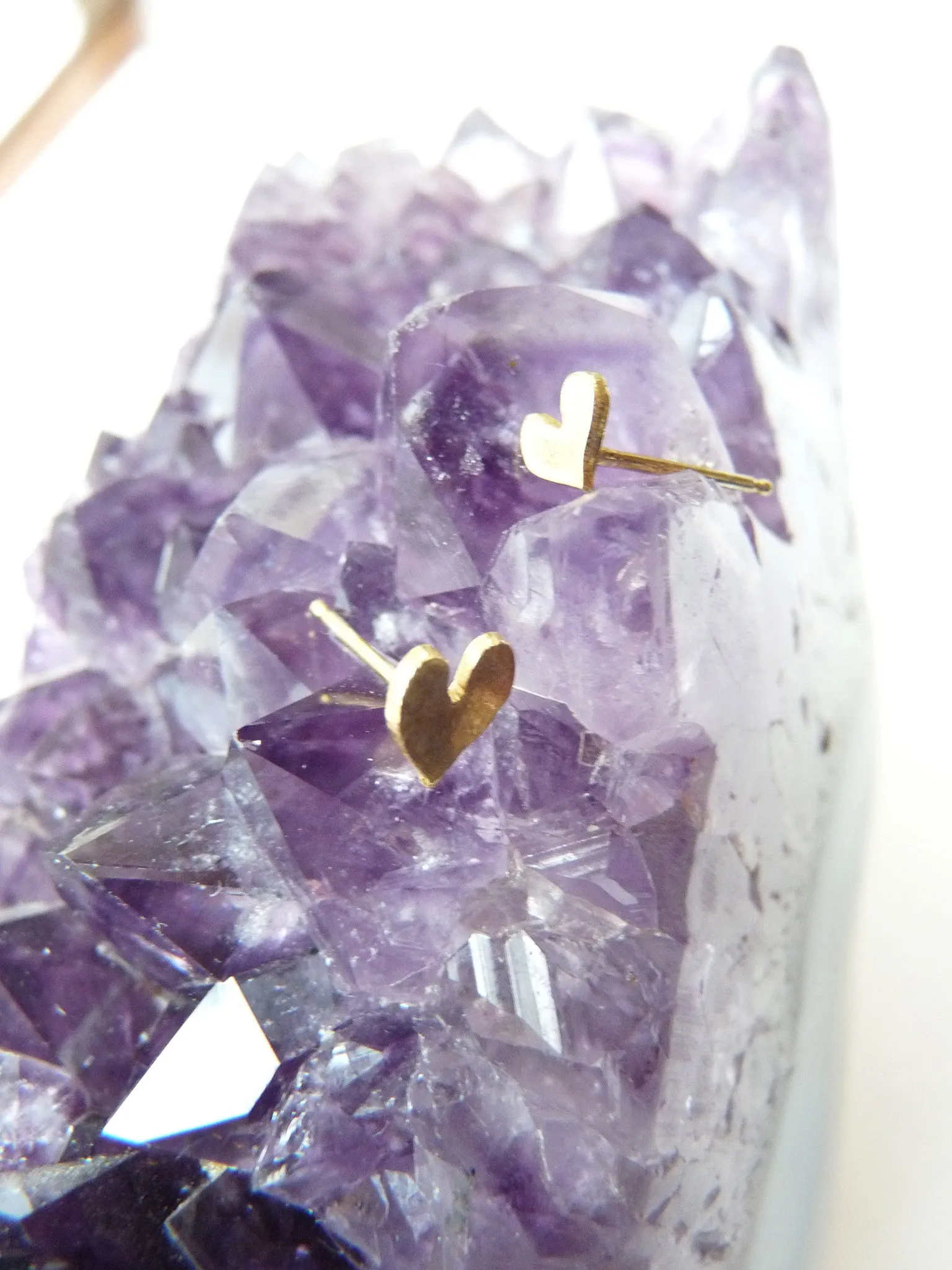 Handmade Heart Studs