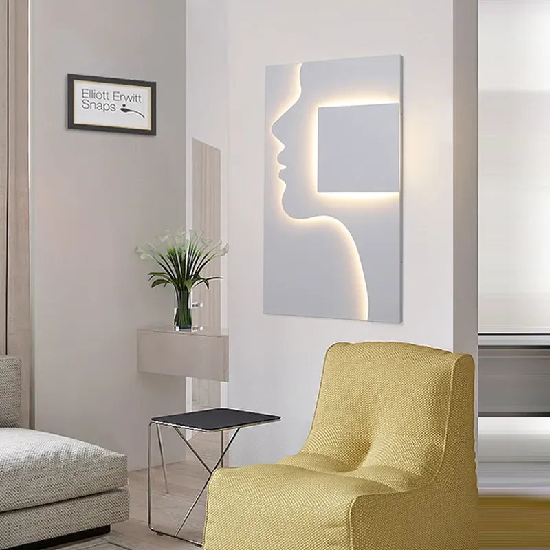 IIS Creative Indoor Wall Sconce Face Profile Art light LED