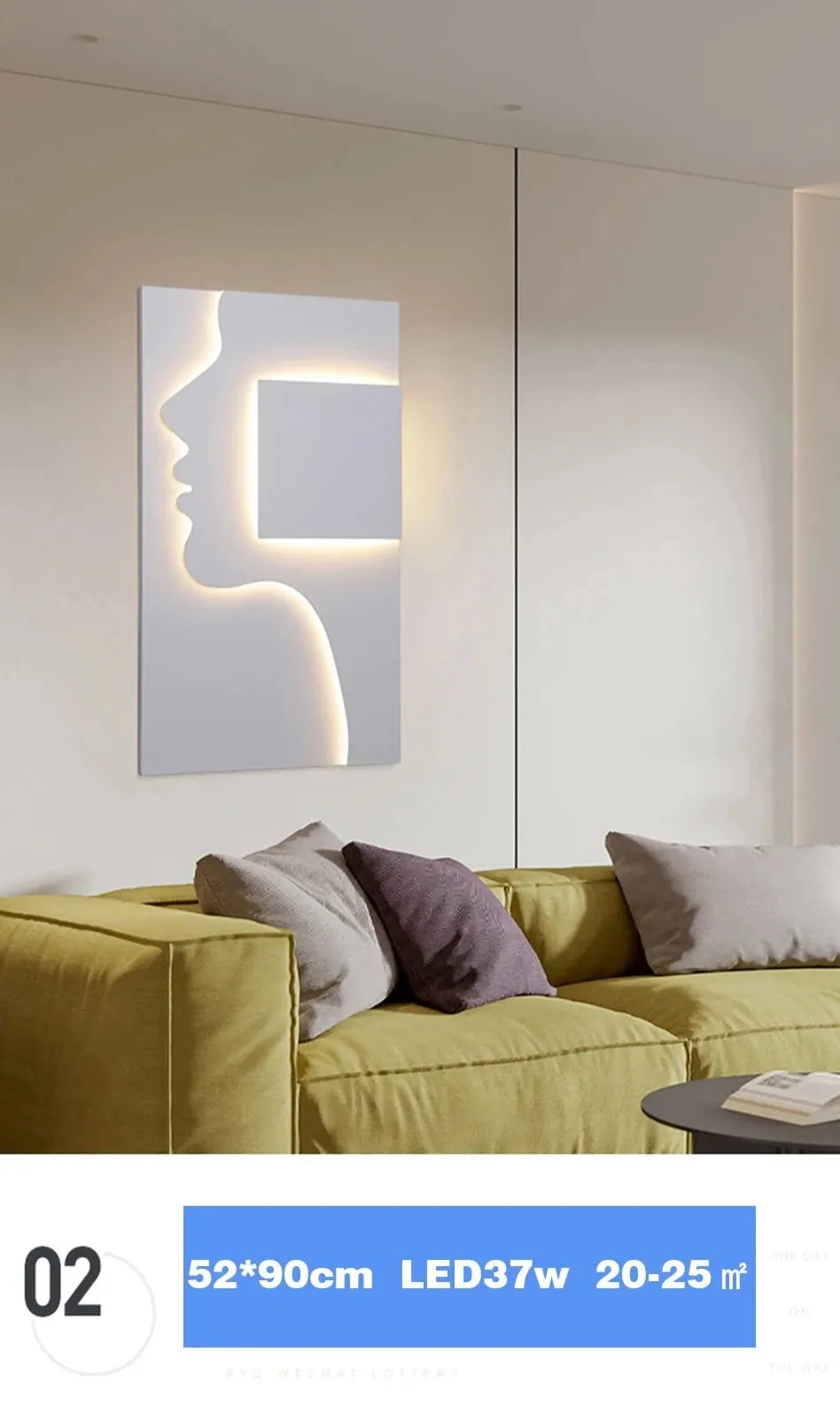 IIS Creative Indoor Wall Sconce Face Profile Art light LED
