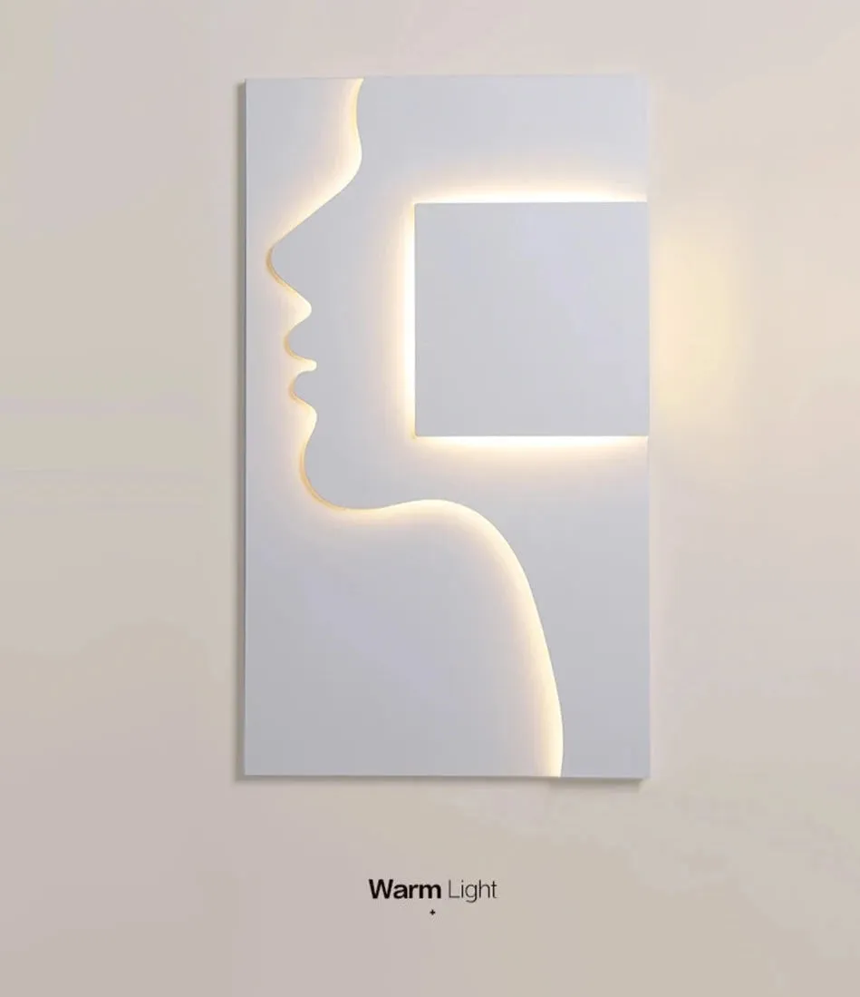 IIS Creative Indoor Wall Sconce Face Profile Art light LED