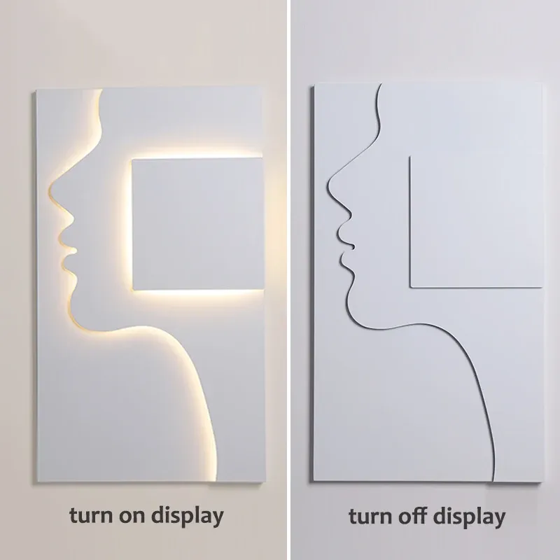 IIS Creative Indoor Wall Sconce Face Profile Art light LED