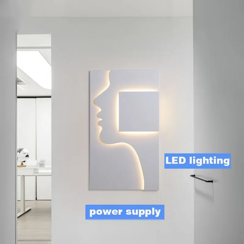 IIS Creative Indoor Wall Sconce Face Profile Art light LED