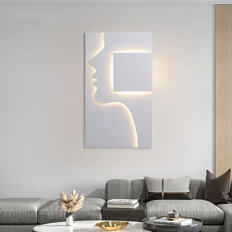 IIS Creative Indoor Wall Sconce Face Profile Art light LED